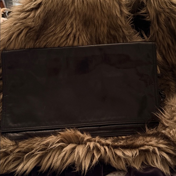 Bottega Veneta Handbags - Vintage Bottega Veneta Black Leather Envelope Wristlet w/ large inside pockets.